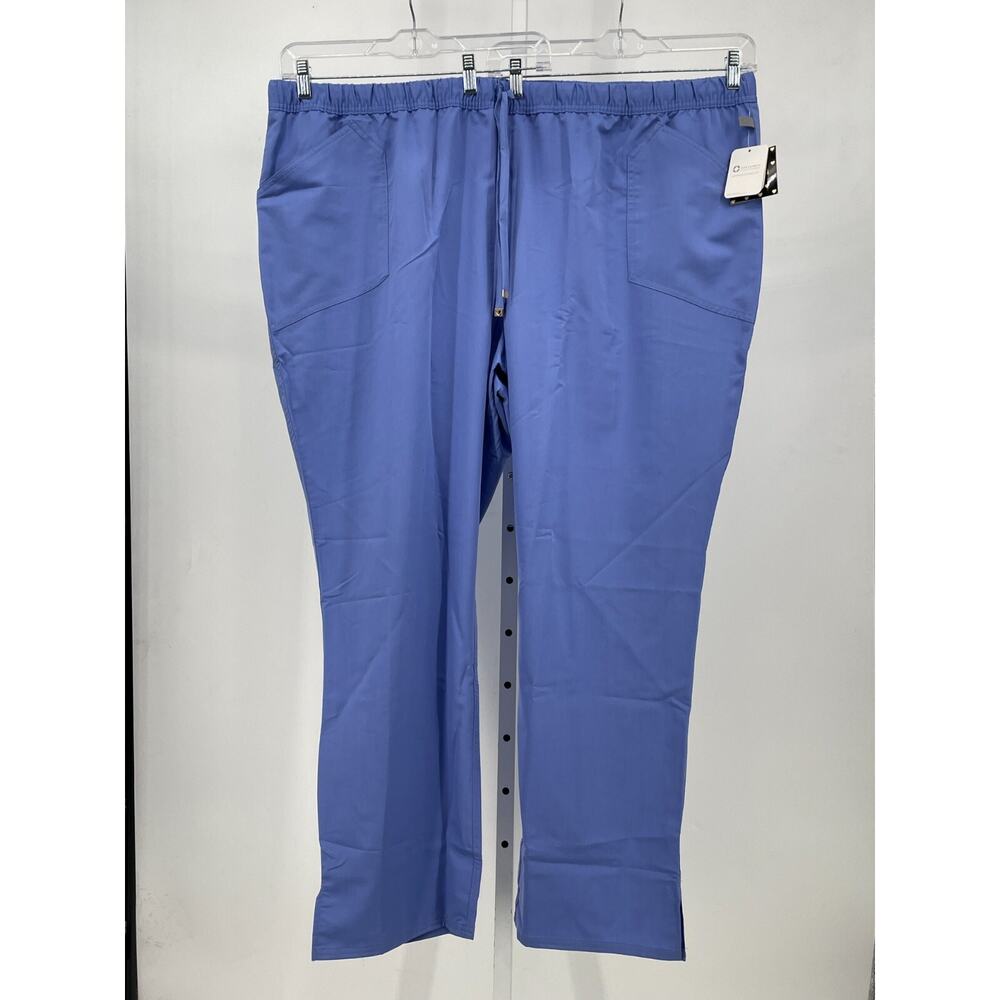 HeartSoul Women Head Over Heels Drawn to You Low Rise Scrub Pant 5XL Blue 20102A